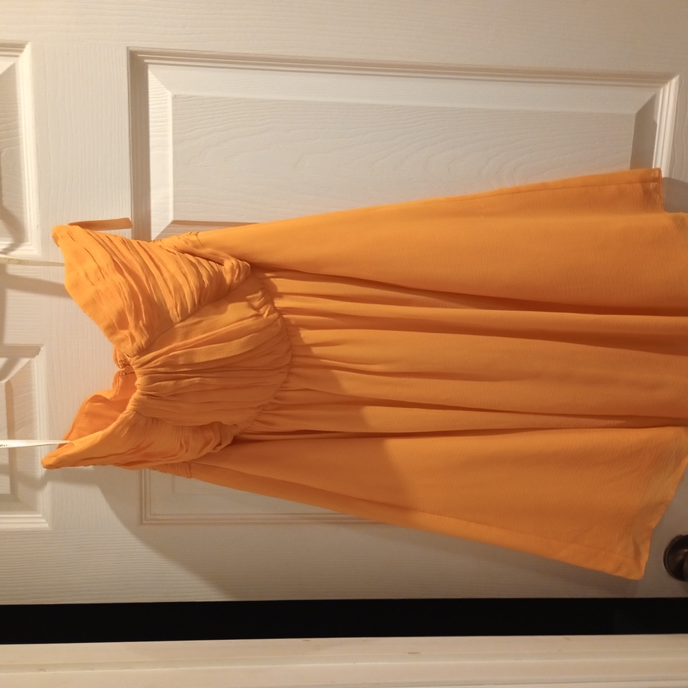 Shoshanna Orange Strapless Dress
